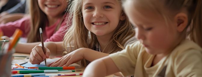 Kinder lernen in der Vorschule